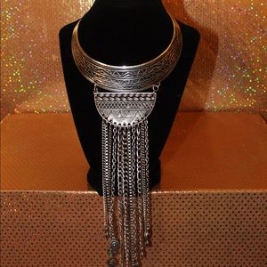 Brass Statement Choker Necklace